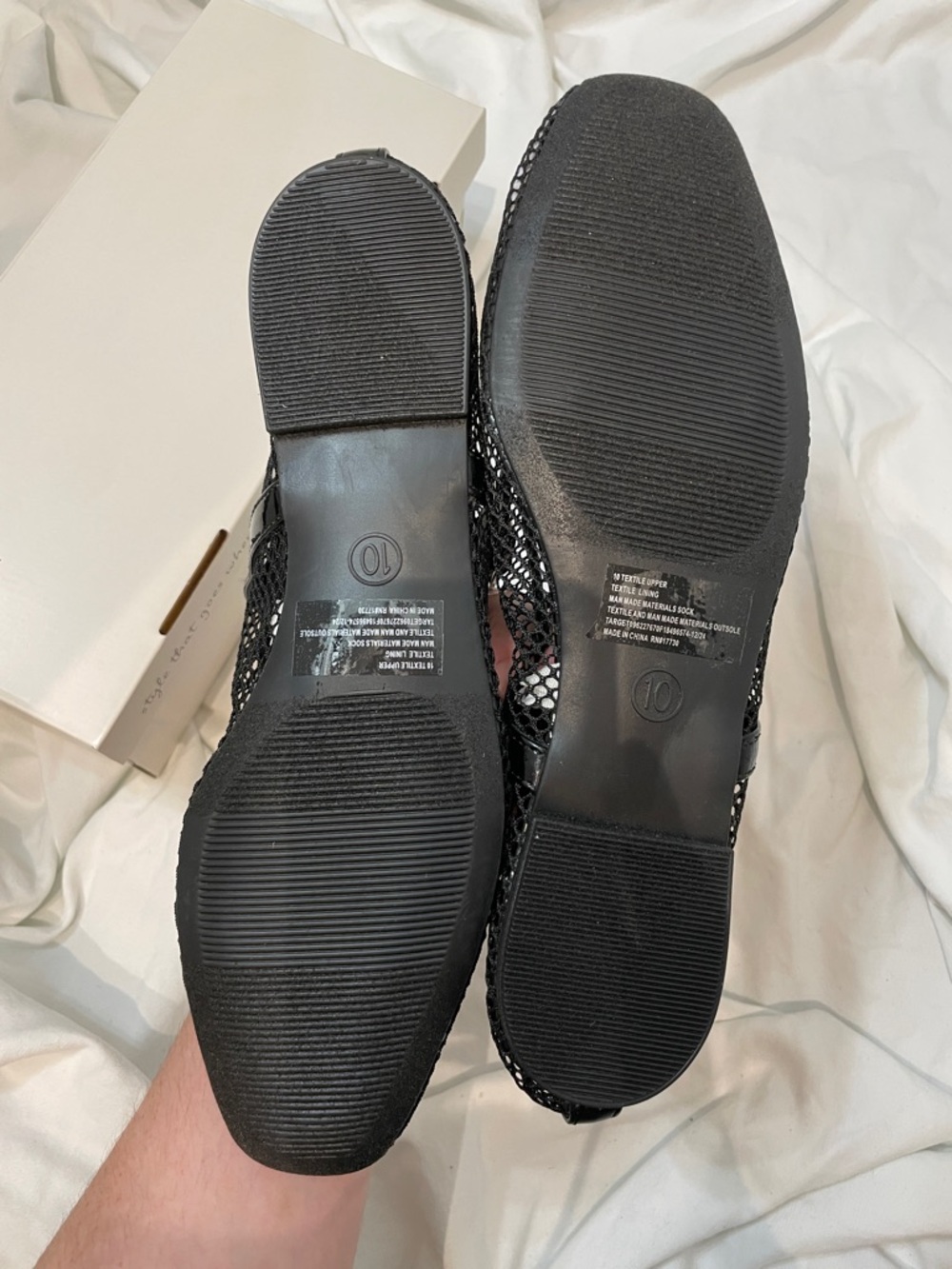 •A NEW DAY• “Issa” Mesh Mary Jane Ballet Flats - Jet Black // NIB - Picture 15 of 16